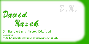 david masek business card